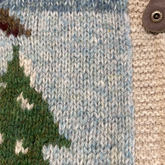 Vintage 90s Y2K Novelty Sleeveless Sweater Sweater Vest. Dog Skiing Cabin Geese - Picture 13 of 14